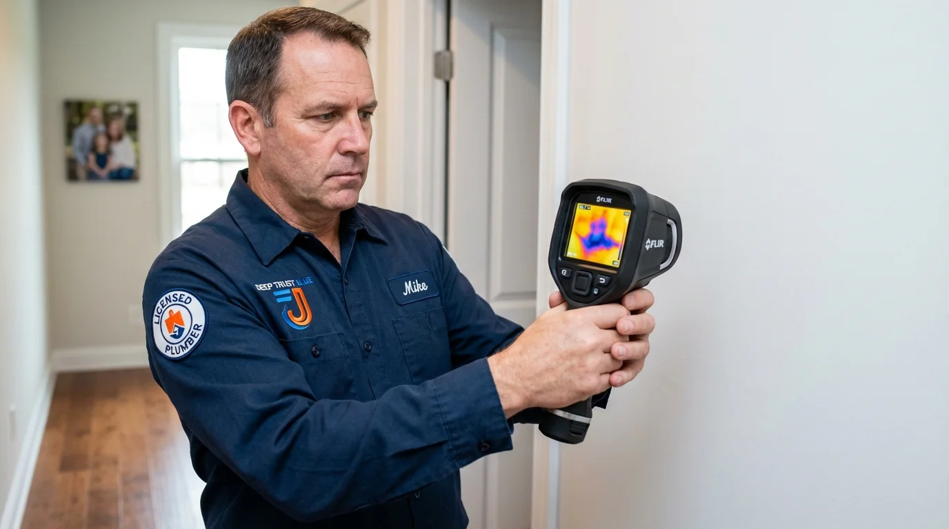 Thermal imaging leak detection by Johns Plumbing LLC in Harrisonburg